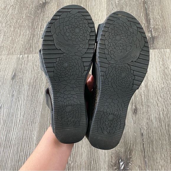 Dansko Susie Grey Wedge Nubuck Leather Slide Sandals Size 39 - Picture 2 of 8